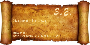 Salmen Erika névjegykártya